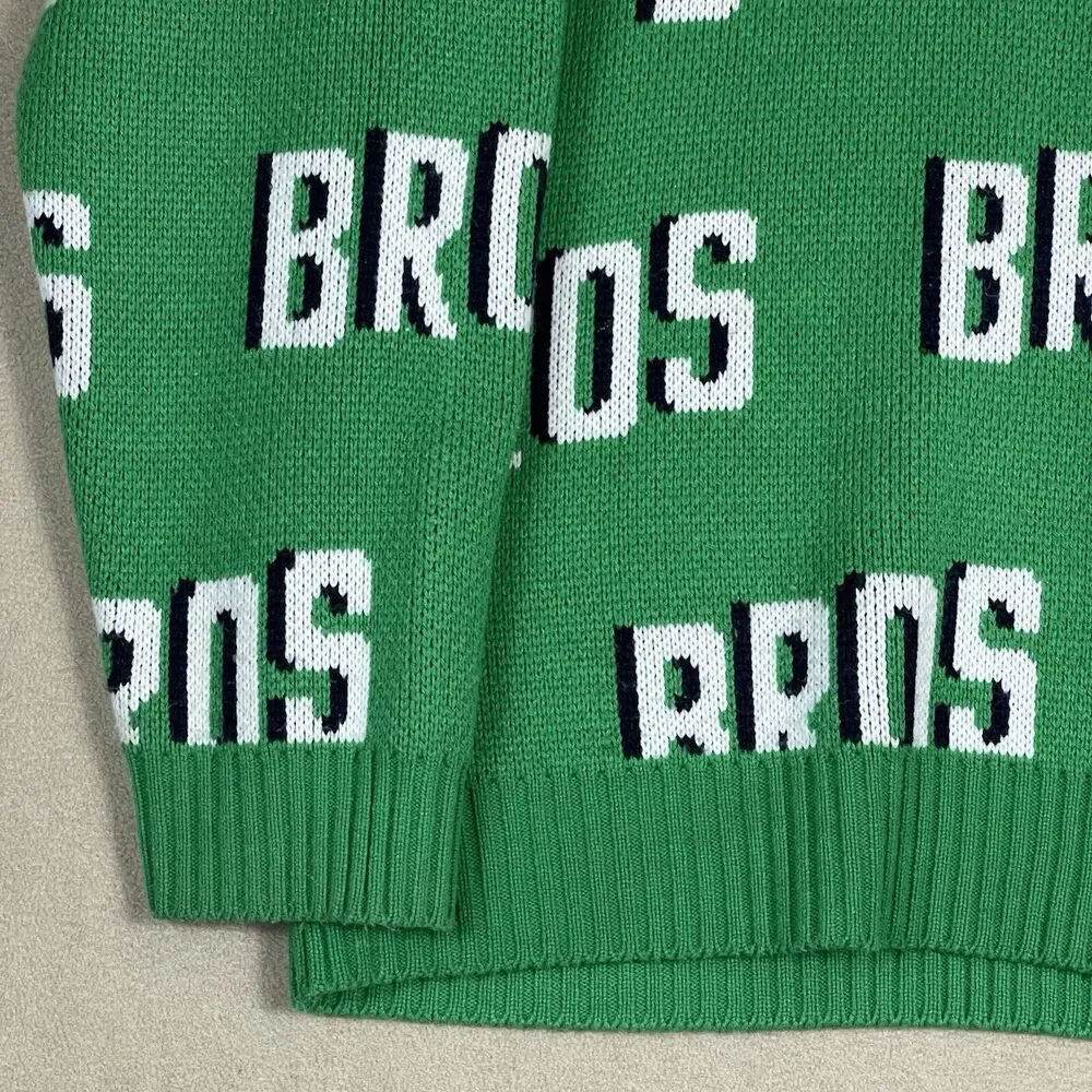 Neoity Sweater Mens One Size Green Bros‎ Bros Bros Knit Crewneck Pullover Adult